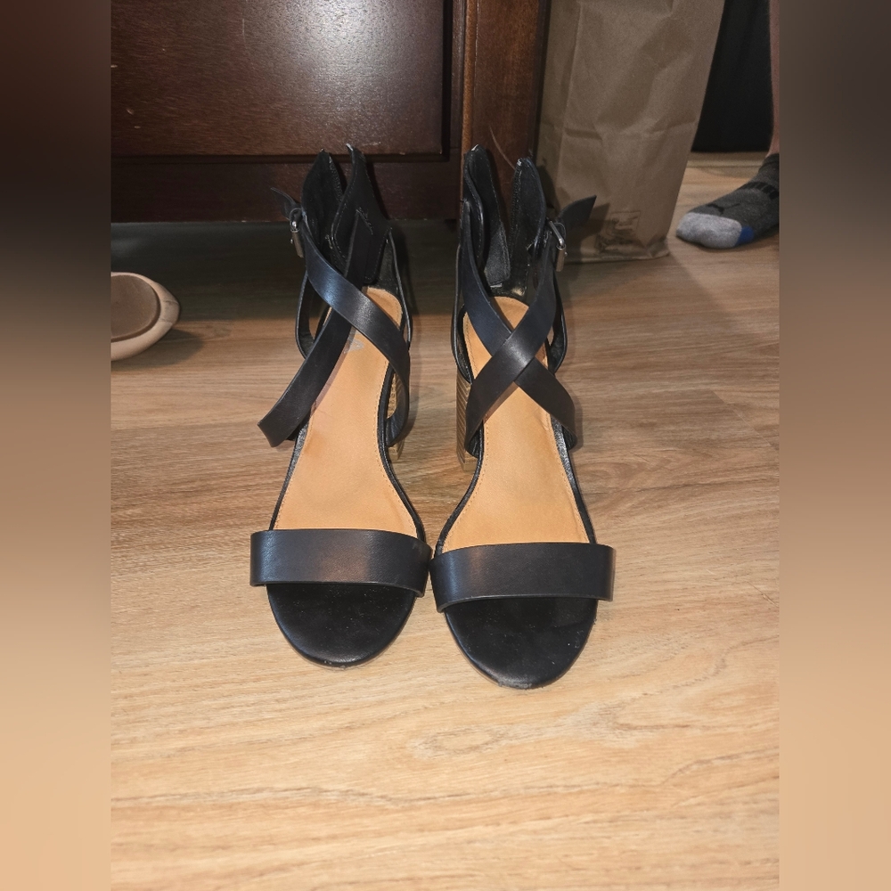 Elegant Black Strappy Heels
